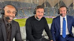 Totti, opinionista per una sera con Del Piero e Henry