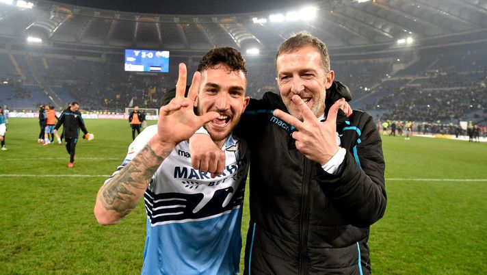 ROME, ITALY - MARCH 02: Danilo Cataldi of SS Lazio celebrates winning the game after the Serie A match between SS Lazio and AS Roma at Stadio Olimpico on March 2, 2019 in Rome, Italy. (Photo by Marco Rosi/Getty Images) ROME, ITALY - MARCH 02: Danilo Cataldi of SS Lazio celebrates winning the game after the Serie A match between SS Lazio and AS Roma at Stadio Olimpico on March 2, 2019 in Rome, Italy. (Photo by Marco Rosi/Getty Images)