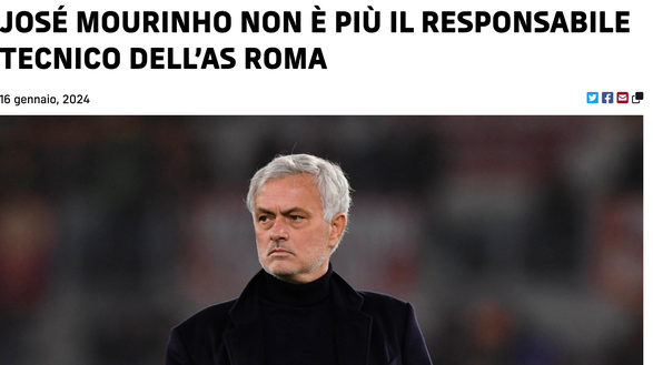Roma, UFFICIALE: esonerato Mourinho. “Ringraziamo José per l’impegno profuso”- immagine 2