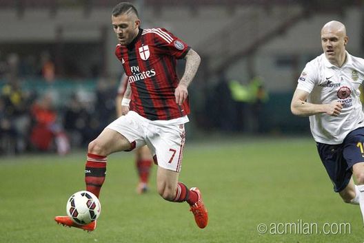 Un'azione di Jeremy Menez (acmilan.com) Un'azione di Jeremy Menez (acmilan.com)