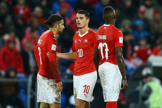 Ricardo Rodriguez Granit Xhaka and Denis Zakaria of Switzerland
Basel 12-11-2017 St. Jakob-Park
Football Calcio Qualificazioni Mondiali Play Off
Svizzera - Nord Irlanda / Switzerland - Northern Ireland
Foto Matteo Ciambelli / Insidefoto Ricardo Rodriguez Granit Xhaka and Denis Zakaria of Switzerland
Basel 12-11-2017 St. Jakob-Park
Football Calcio Qualificazioni Mondiali Play Off
Svizzera - Nord Irlanda / Switzerland - Northern Ireland
Foto Matteo Ciambelli / Insidefoto