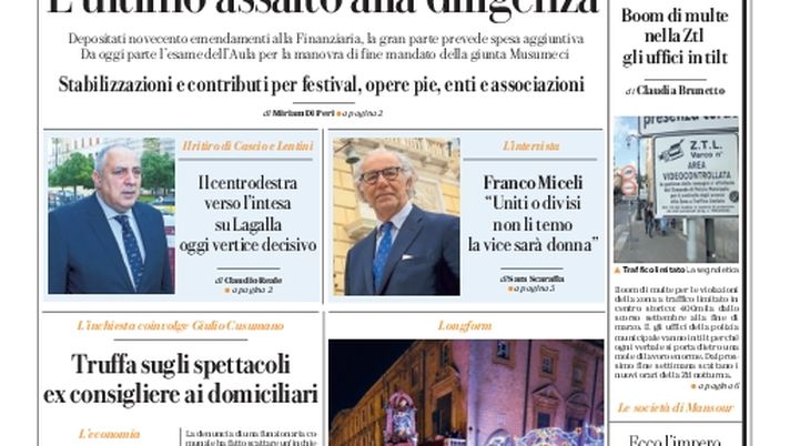 Prima Pagina, La Repubblica-Palermo: “Ecco l’impero dello sceicco che guarda ai rosa”  Prima Pagina