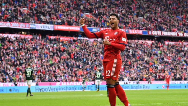 Gnabry esulta dopo un gol con il Bayern Monaco (credits: GETTY images) 