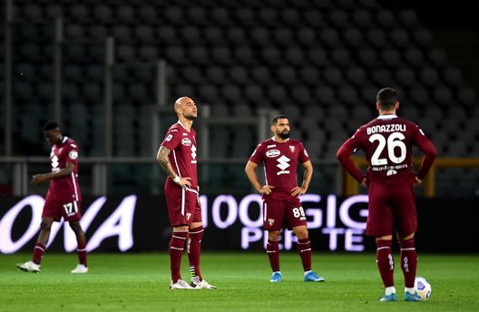 TURIN, ITALY - MAY 12: Simone Zaza of Torino FC looks dejected after the Serie A match between Torino FC  and AC Milan at Stadio Olimpico di Torino on May 12, 2021 in Turin, Italy. Sporting stadiums around Italy remain under strict restrictions due to the Coronavirus Pandemic as Government social distancing laws prohibit fans inside venues resulting in games being played behind closed doors. (Photo by Valerio Pennicino/Getty Images) 