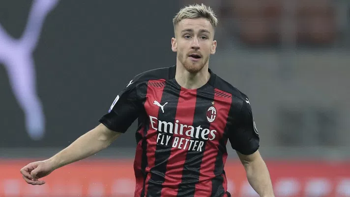 Alexis Saelemaekers (centrocampista AC Milan) qui durante Milan-Verona 2-2 (Serie A 2020-2021) | AC Milan News (Getty Images)