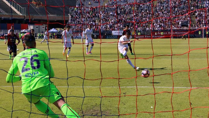 Lapadula rigore Cagliari-Milan