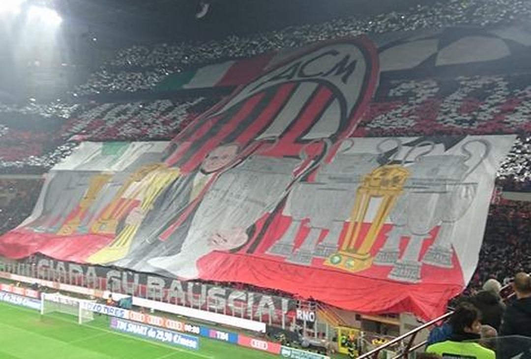  La Curva Sud omaggia Berlusconi per il derby, foto pianetamilan.it 