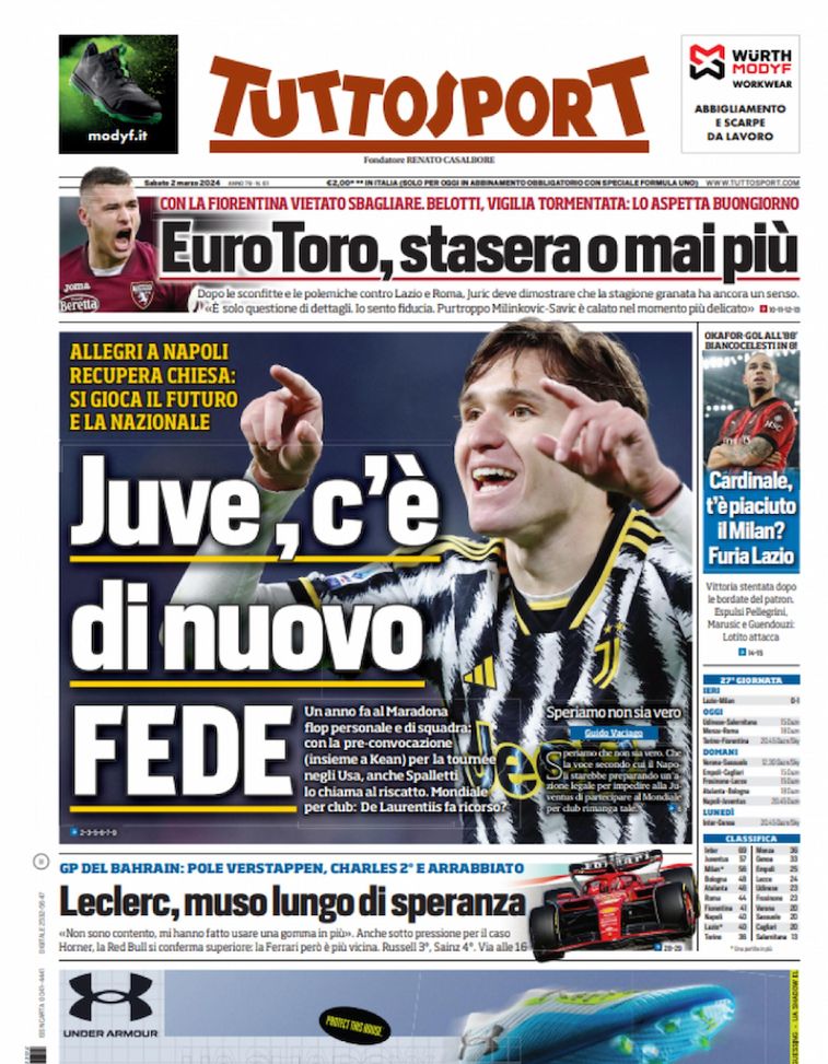 EDICOLA TS – Cardinale, t’è piaciuto il Milan? Furia Lazio - immagine 1