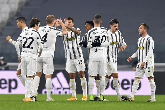I giocatori della Juventus esultano dopo un gol I giocatori della Juventus esultano dopo un gol