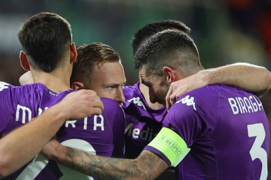 FLORENCE, ITALY - MARCH 09: Antonin Barak of ACF Fiorentina celebrates after scoring a goal during the UEFA Europa Conference League round of 16 leg one match between ACF Fiorentina and Sivasspor at Stadio Artemio Franchi on March 9, 2023 in Florence, Italy. (Photo by Gabriele Maltinti/Getty Images) La Fiorentina gioca di anticipo e cerca un record storico contro il Sivasspor- immagine 2