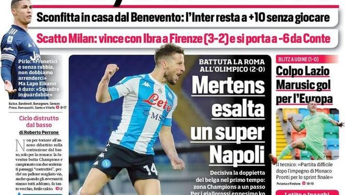 Il Corriere dello Sport, la prima pagina di oggi, lunedì 22 marzo 2021 Il Corriere dello Sport, la prima pagina di oggi, lunedì 22 marzo 2021