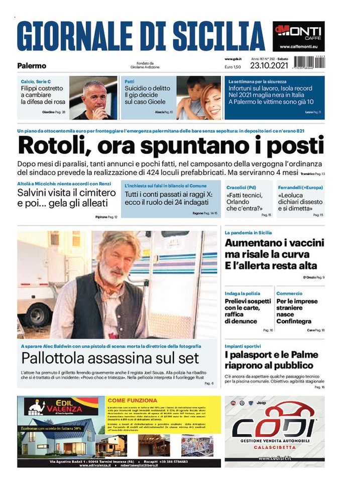 Prima Pagina, Giornale di Sicilia: “Rotoli, ora spuntano i posti”  Prima Pagina, Giornale di Sicilia: “Rotoli, ora spuntano i posti” - immagine 1