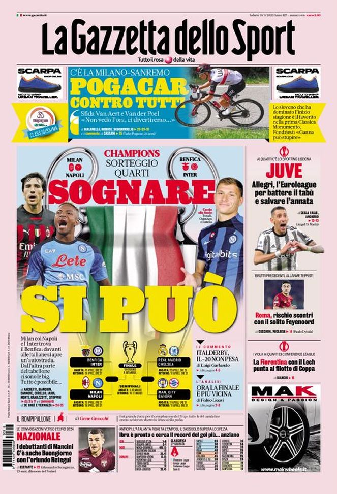 Gazzetta dello Sport 18/03/2023