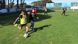 Allenamento pomeridiano per il Napoli a Castel Volturno. La squadra ha svolto attivazione i