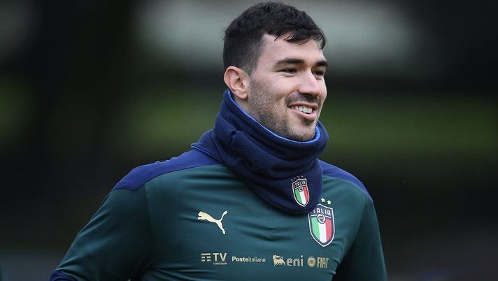 Alessio Romagnoli (difensore e capitano AC Milan) qui in allenamento a Coverciano con l'Italia nel 2020 | Milan News (Getty Images) Alessio Romagnoli Italia AC Milan