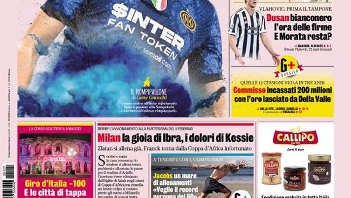 Prima Pagina, La Gazzetta dello Sport: “StraInter. C’è il City su Dybala” - immagine 1
