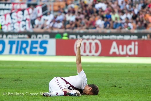 Adem Ljajic al momento del cambio nel match contro il Milan Adem Ljajic al momento del cambio nel match contro il Milan