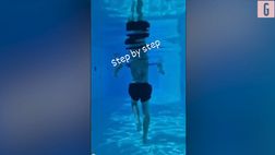 VIDEO Milan, Ibrahimovic prosegue la riabilitazione in piscina: “Passo dopo passo”