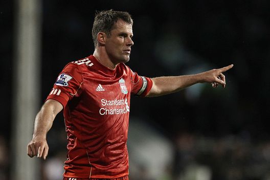 LONDON, ENGLAND - MAY 09: Jamie Carragher of Liverpool gives instructions during the Barclays Premier League match between Fulham and Liverpool at Craven Cottage on May 9, 2011 in London, England. (Photo by Scott Heavey/Getty Images) LONDON, ENGLAND - MAY 09: Jamie Carragher of Liverpool gives instructions during the Barclays Premier League match between Fulham and Liverpool at Craven Cottage on May 9, 2011 in London, England. (Photo by Scott Heavey/Getty Images)