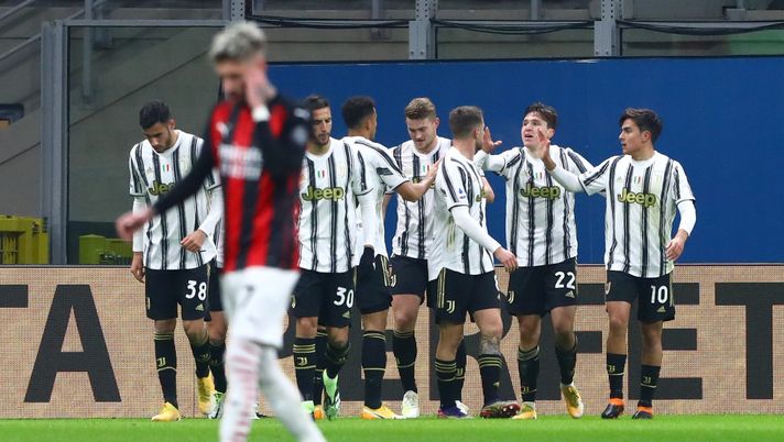 Federico Chiesa della Juventus F.C. esulta dopo il gol all'AC Milan (Getty Images) 