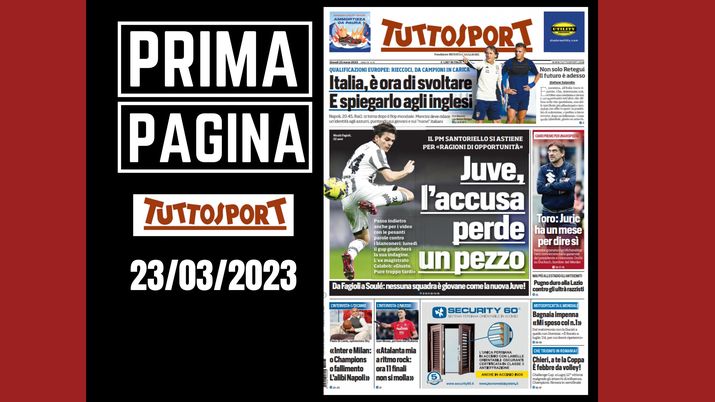 Prima pagina Tuttosport: 'Juve, l'accusa perde un pezzo'