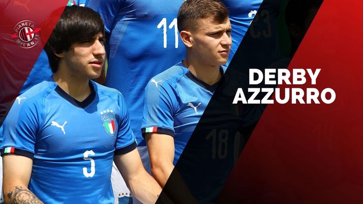 Sandro Tonali (centrocampista AC Milan) e Nicolò Barella (centrocampista Inter) questa sera attesi dal derby di Milano | Milan News (Getty Images) Tonali Barella Milan Inter derby Serie A 2021-2022