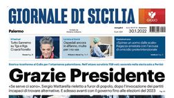 Prima Pagina, Giornale di Sicilia: “Grazie Presidente”