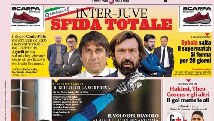 La Gazzetta dello Sport, la prima pagina di oggi, martedì 12 gennaio 2021 La Gazzetta dello Sport, la prima pagina di oggi, martedì 12 gennaio 2021