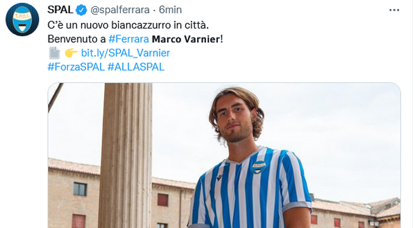 Spal, dall’Atalanta arriva il colpo Varnier- immagine 2