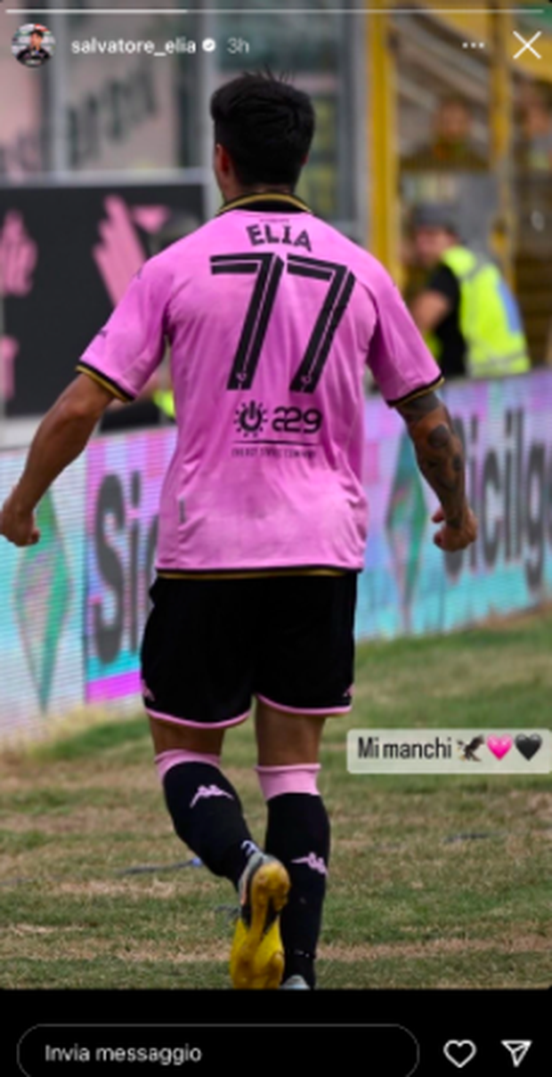 FOTO Palermo, nostalgia Elia sui social: “Mi manchi” - immagine 1