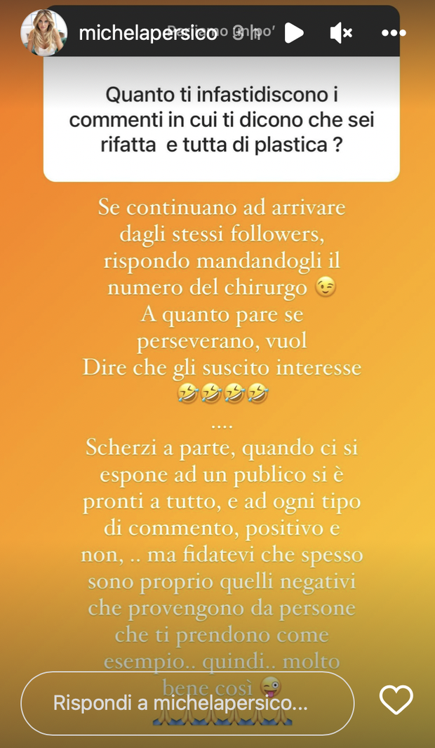 Michela Persico: “A chi mi dice che sono tutta di plastica rispondo che…”- immagine 2