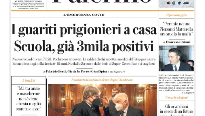 Prima Pagina, La Repubblica-Palermo: “I guariti prigionieri a casa” - immagine 1