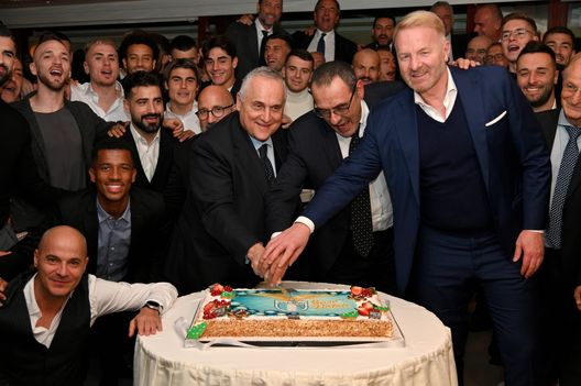 Lotito, Sarri e Tare Lotito, Sarri e Tare