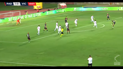 Padova-Vicenza 2-1, primo gol in biancorosso per l’ex Palermo Stoppa: gli highlights