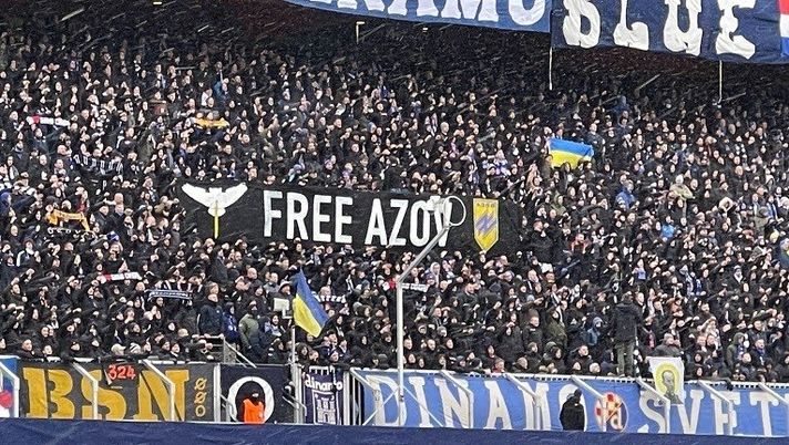 Zagabria, al derby contro l’Hajduk spunta il sostegno ad Azov: croati al fianco degli ucraini - immagine 1