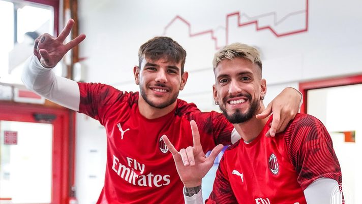 Theo Hernandez e Samu Castillejo (credits: twitter Theo Hernandez) 