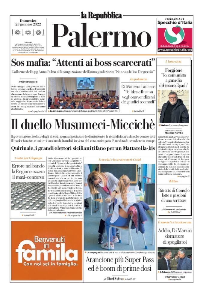 Prima Pagina, La Repubblica-Palermo: “Addio Di Marzio, domatore di spogliatoi” - immagine 1