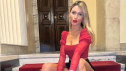 Agustina Gandolfo, bellissima in rosso (e nero) previene i commenti dei tifosi dell’Inter