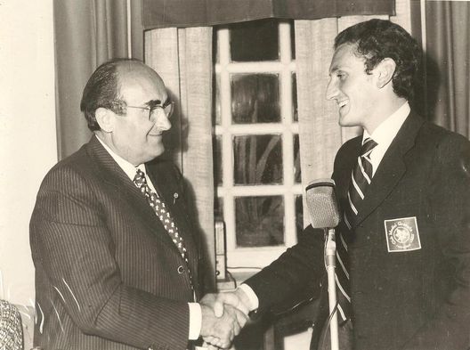 Una foto di Gianfranco Chiappo con lo storico presidente del Torino Orfeo Pianelli Una foto di Gianfranco Chiappo con lo storico presidente del Torino Orfeo Pianelli