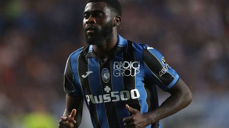 BERGAMO, ITALY - MAY 21: Jeremie Boga of Atalanta BC looks on during the Serie A match between Atalanta BC and Empoli FC at Gewiss Stadium on May 21, 2022 in Bergamo, Italy. (Photo by Marco Luzzani/Getty Images) Boga