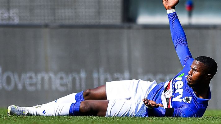 GENOA, ITALY - APRIL 17: Keita Balde of Sampdoria lies on the pitch during the Serie A match between UC Sampdoria and Hellas Verona Fc at Stadio Luigi Ferraris on April 17, 2021 in Genoa, Italy. (Photo by Getty Images) GENOA, ITALY - APRIL 17: Keita Balde of Sampdoria lies on the pitch during the Serie A match between UC Sampdoria and Hellas Verona Fc at Stadio Luigi Ferraris on April 17, 2021 in Genoa, Italy. (Photo by Getty Images)