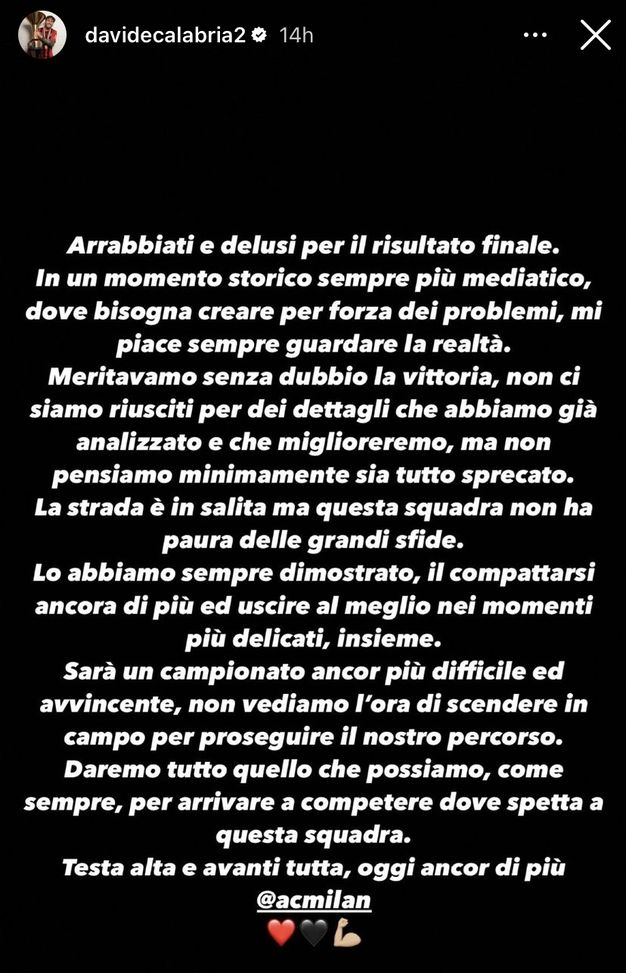 Milan, il giorno dopo la beffa: Pioli e Calabria, i discorsi al gruppo- immagine 2
