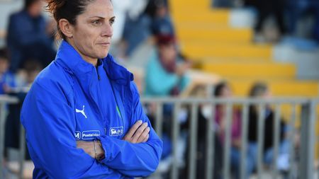 GRADISCA D'ISONZO, ITALY - APRIL 27: Head Coach of Italy Patrizia Panico during the the match Italy v England U15 of the Nations Tournamnent on April 27, 2019 in Gradisca d'Isonzo, Italy. (Photo by Pier Marco Tacca/Getty Images) GRADISCA D'ISONZO, ITALY - APRIL 27: Head Coach of Italy Patrizia Panico during the the match Italy v England U15 of the Nations Tournamnent on April 27, 2019 in Gradisca d'Isonzo, Italy. (Photo by Pier Marco Tacca/Getty Images)
