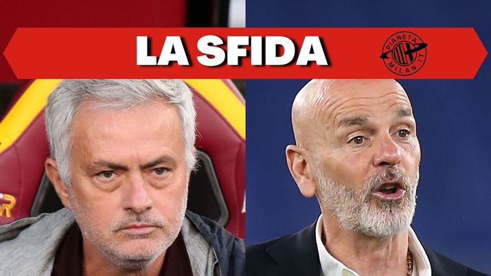 José Mourinho e Stefano Pioli, rivali in Roma-Milan di domani sera | AC Milan News (Getty Images) Roma Milan Mourinho Pioli Serie A 2021-2022