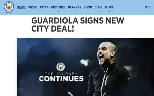 L'annuncio sul sito ufficiale del Manchester City L'annuncio sul sito ufficiale del Manchester City