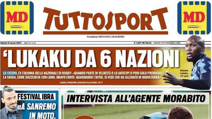 Prima Pagina, Tuttosport: “Milinkovic-Juve è l’anno giusto. Lukaku da 6 nazioni”  Prima Pagina, Tuttosport: “Milinkovic-Juve è l’anno giusto. Lukaku da 6 nazioni”