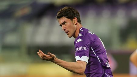 GERMOGLI PH: 11 APRILE 2021 FIRENZE STADIO ARTEMIO FRANCHI SERIE A FIORENTINA VS ATALANTA NELLA FOTO ESULTANZA VLAHOVIC