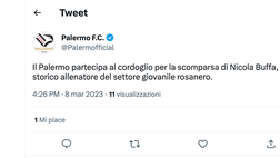 Palermo, il cordoglio per la scomparsa di Nicola Buffa: “Storico allenatore rosanero”