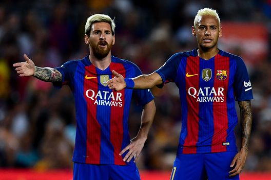 Messi (L) Neymar Jr Getty Images) Messi (L) Neymar Jr Getty Images)
