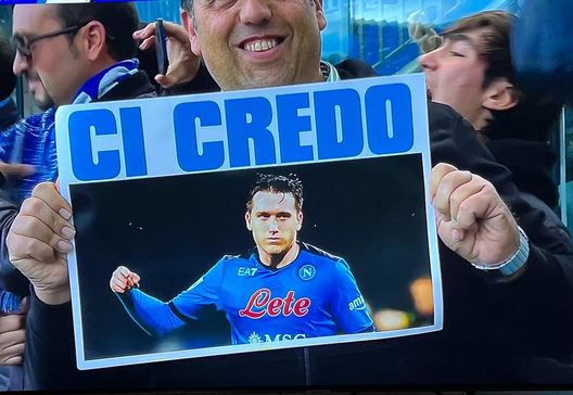FOTO Zielinski gol, spunta il tifoso che gli fa una dedica: “Ci credo”- immagine 3